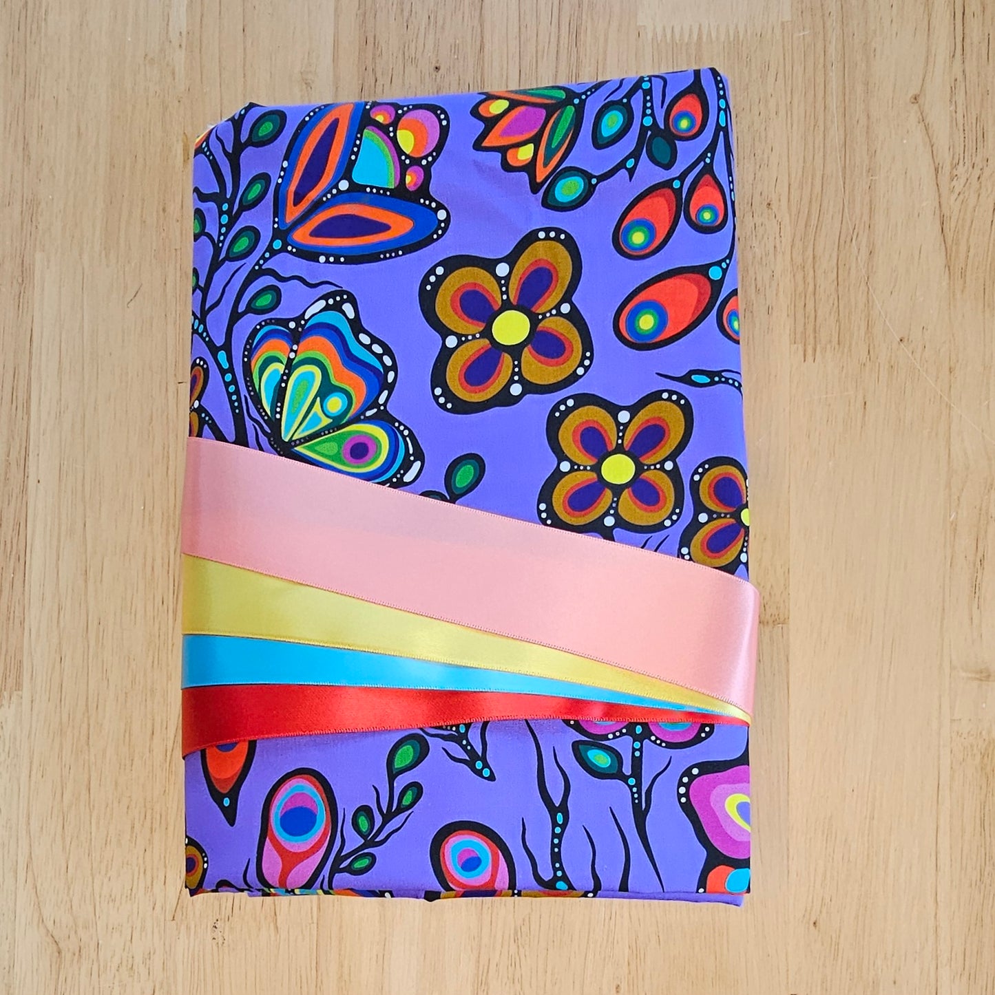 Ribbon Skirt Kits - Memengwa Floral Grape