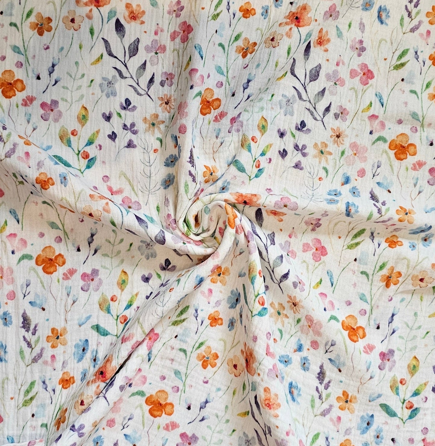 Wild Flower Garden Gauze - White