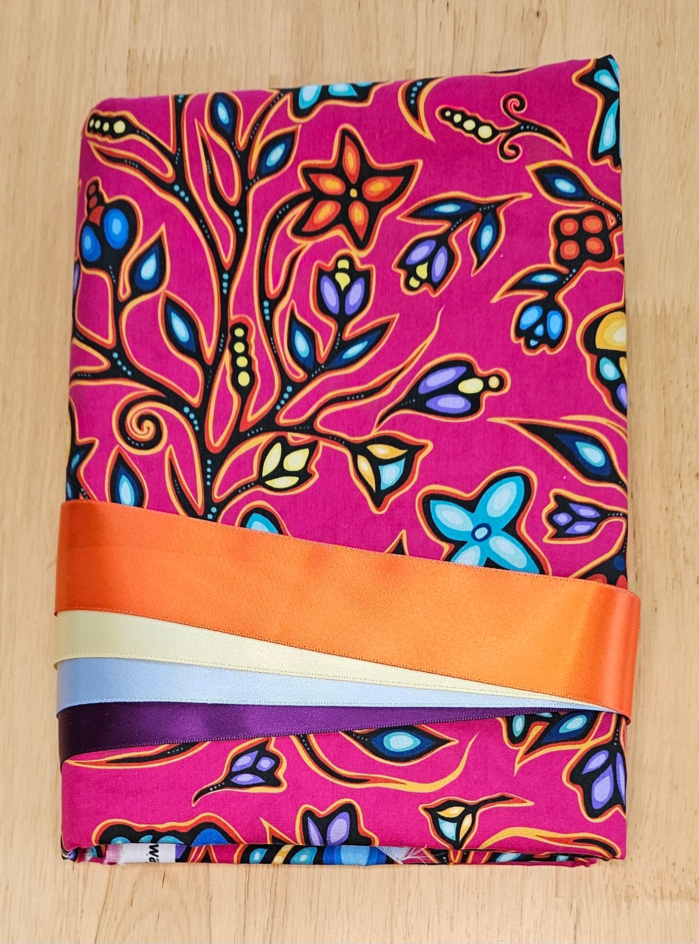 Ribbon Skirt Kits - Lg Floral - Fuschia