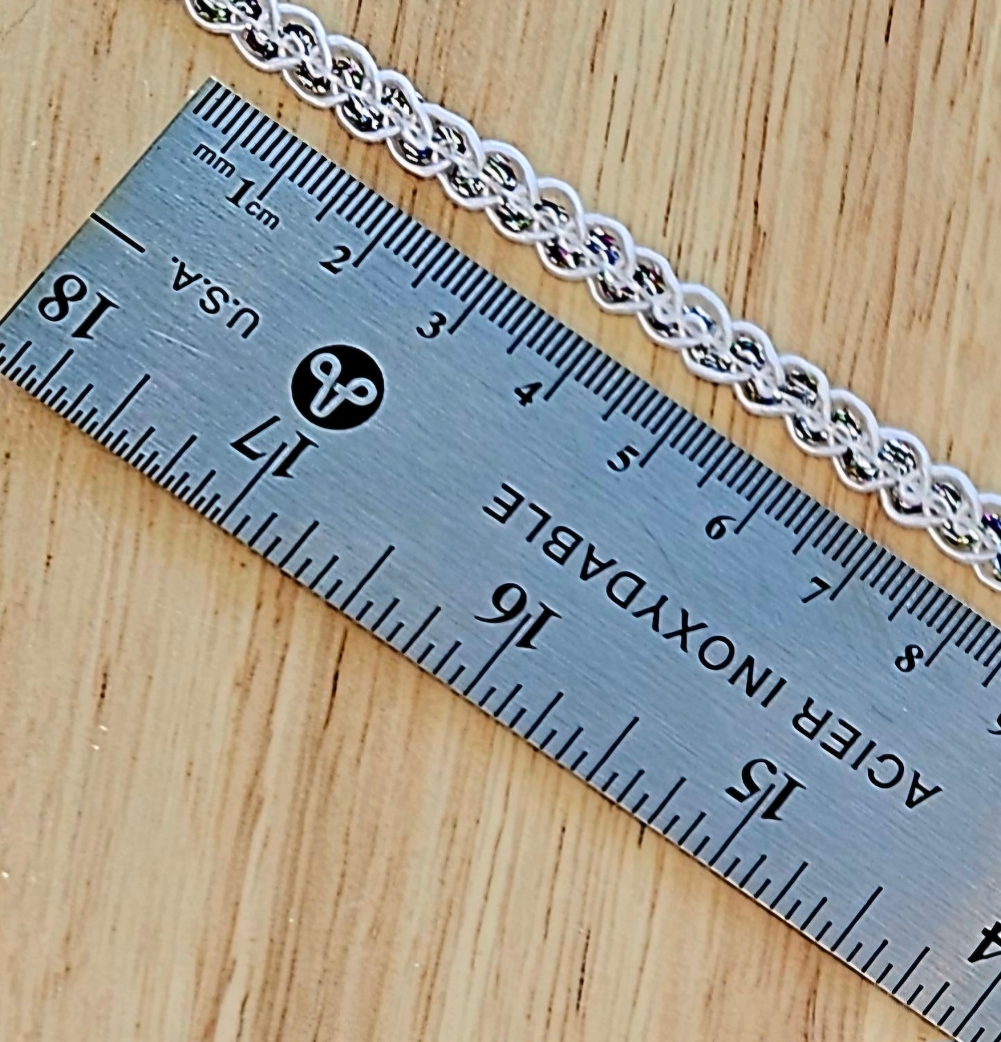 Metallic Braided Trim - White/Silver - 7mm