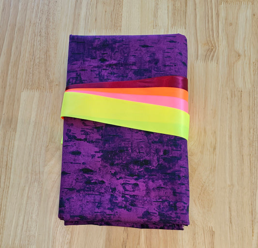 Ribbon Skirt Kits - Birch Bark - Purple