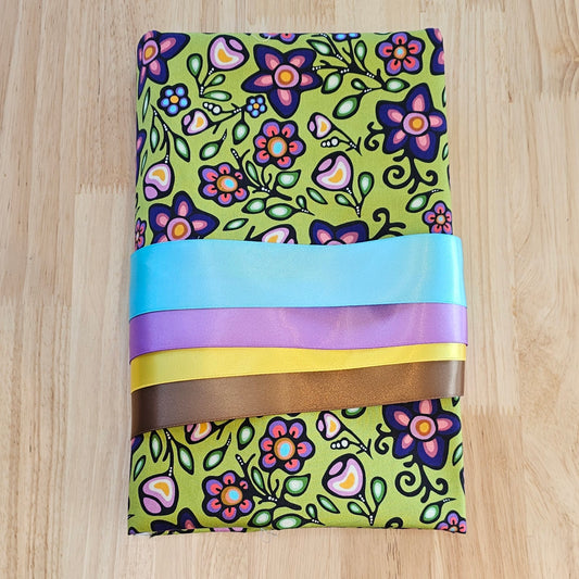 Ribbon Skirt Kits - Small Floral - Green