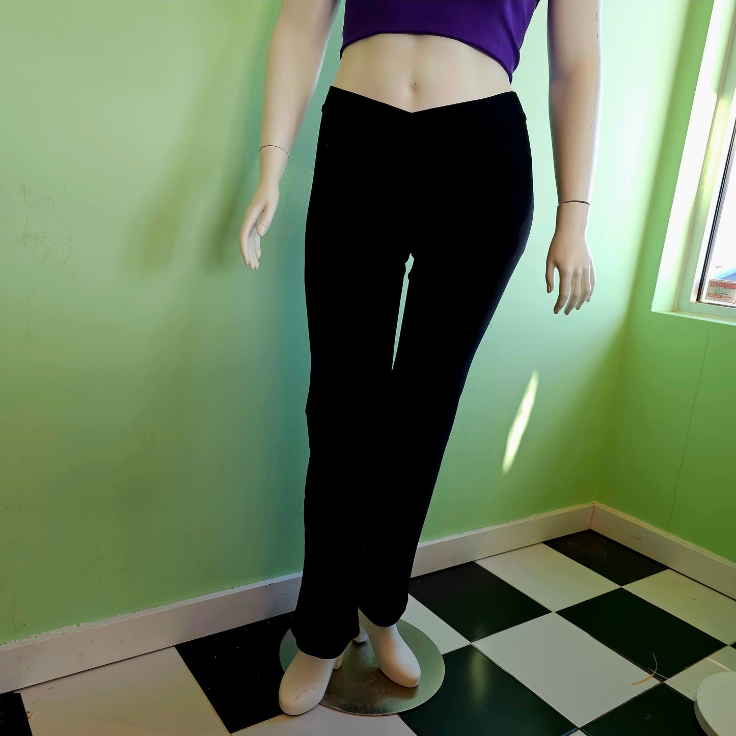 Low-rise V Front Stretch Pants - Workshop