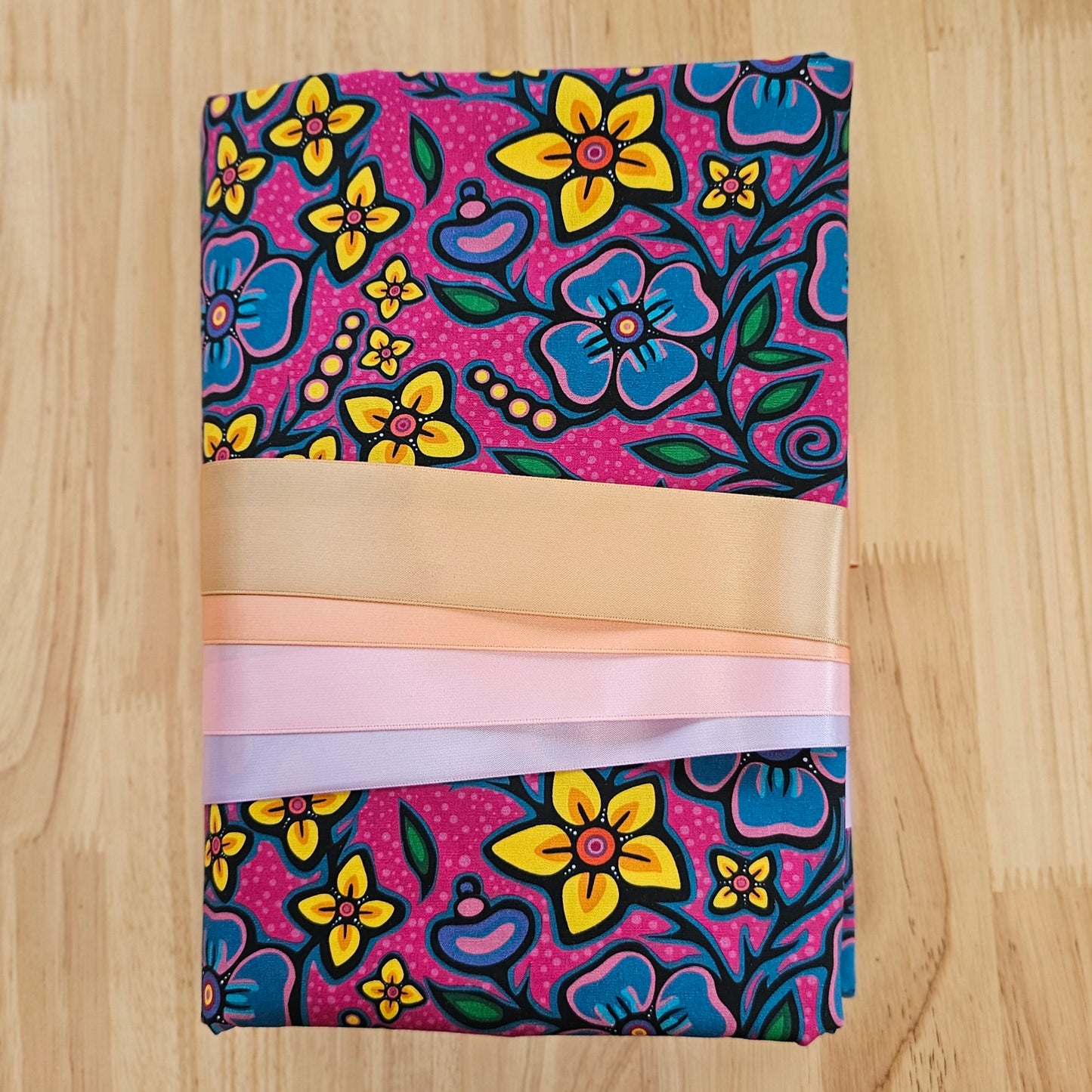 Ribbon Skirt Kits - Flowers - Fuchsia