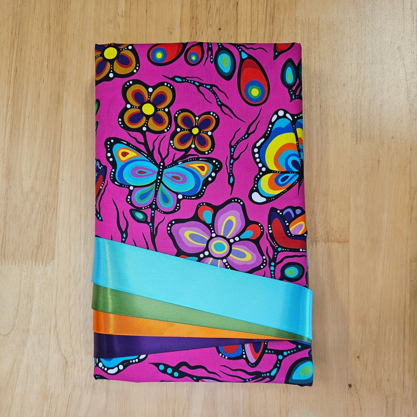 Ribbon Skirt Kits - Large Butterflies - Fuchsia
