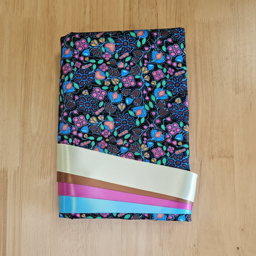 Ribbon Skirt Kits - Flowers - Mini Floral - Black