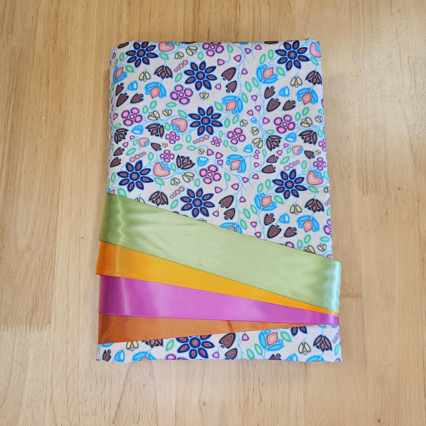 Ribbon Skirt Kits - Flowers - Mini Floral - Tan