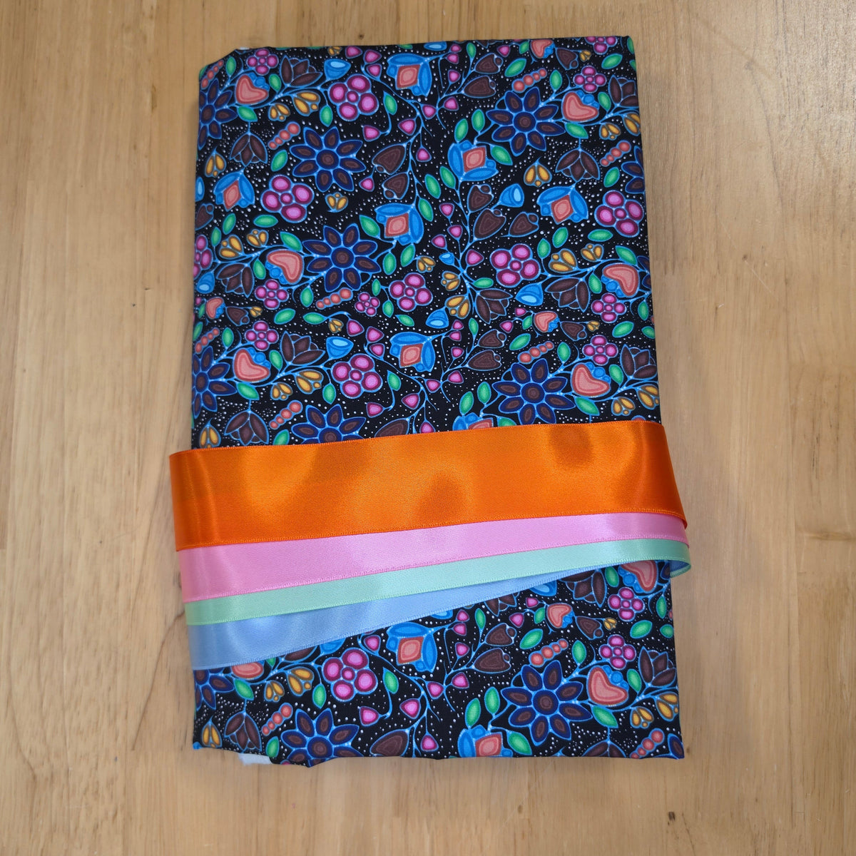Ribbon Skirt Kits - Mini Floral - Black