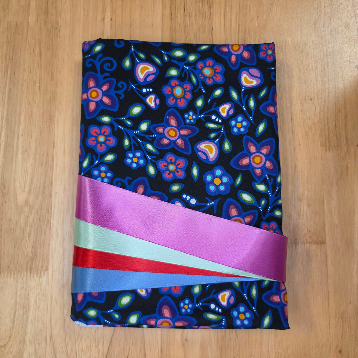 Ribbon Skirt Kits - Small Floral - Black - 126