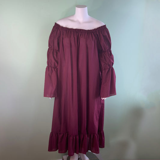 Cotton Chemise - Burgundy