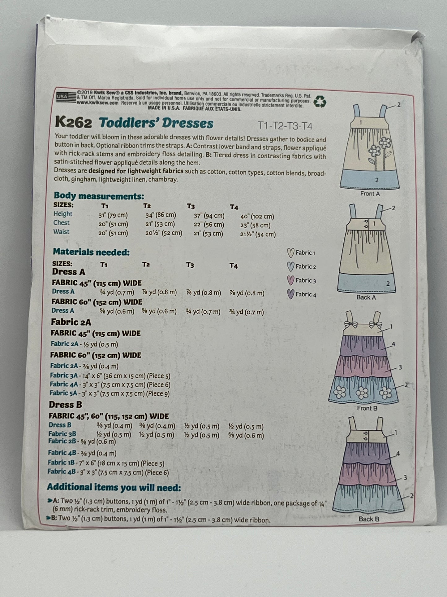 K0262 - Toddlers' Dresses