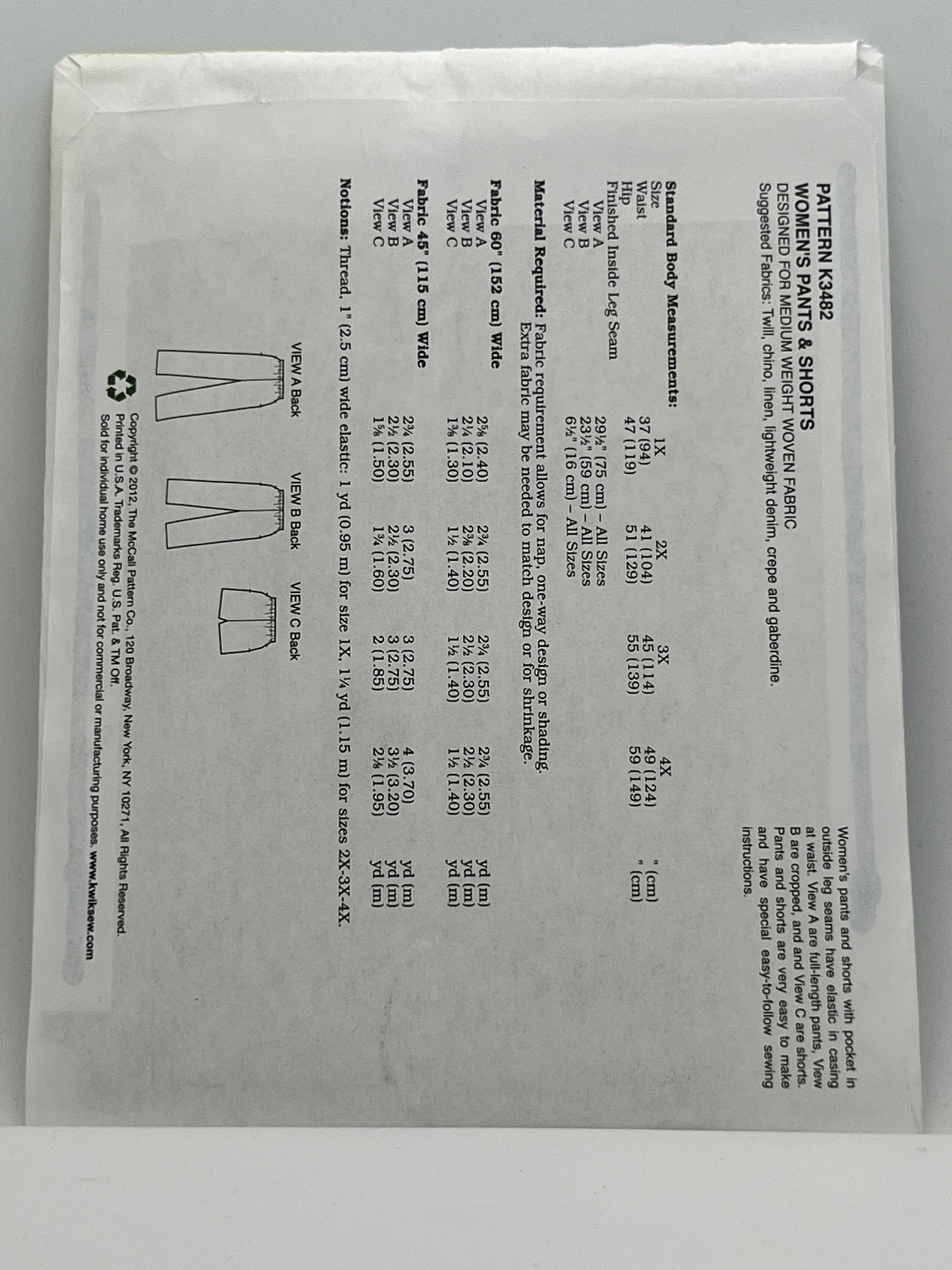 K3482 - Pants & Shorts