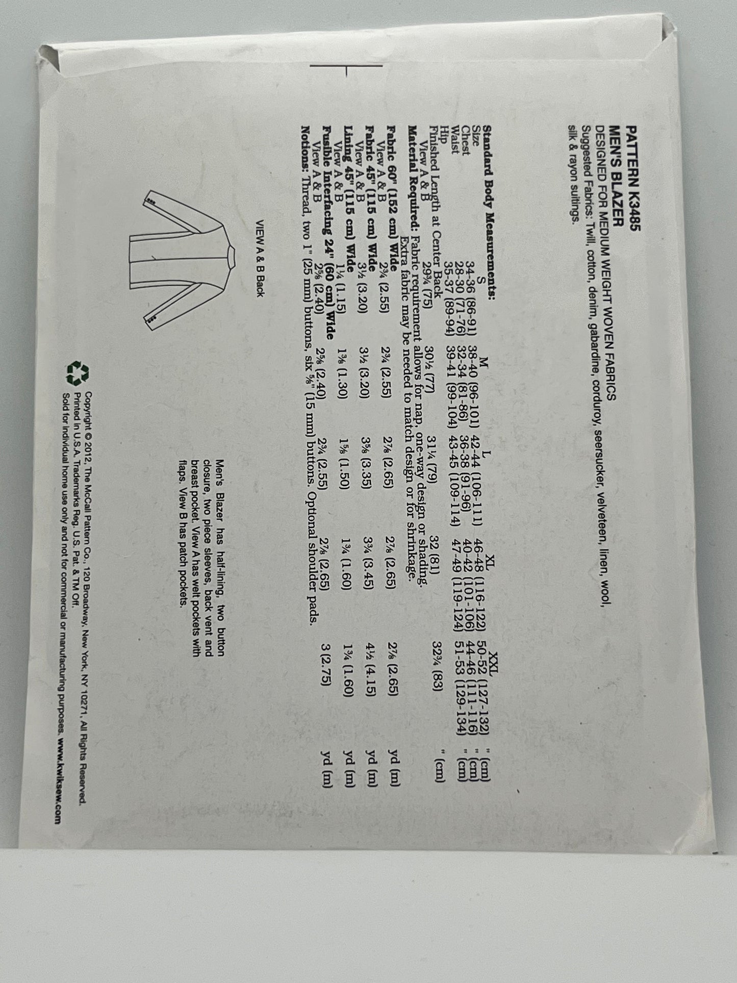 K3485 - Men's Jacket