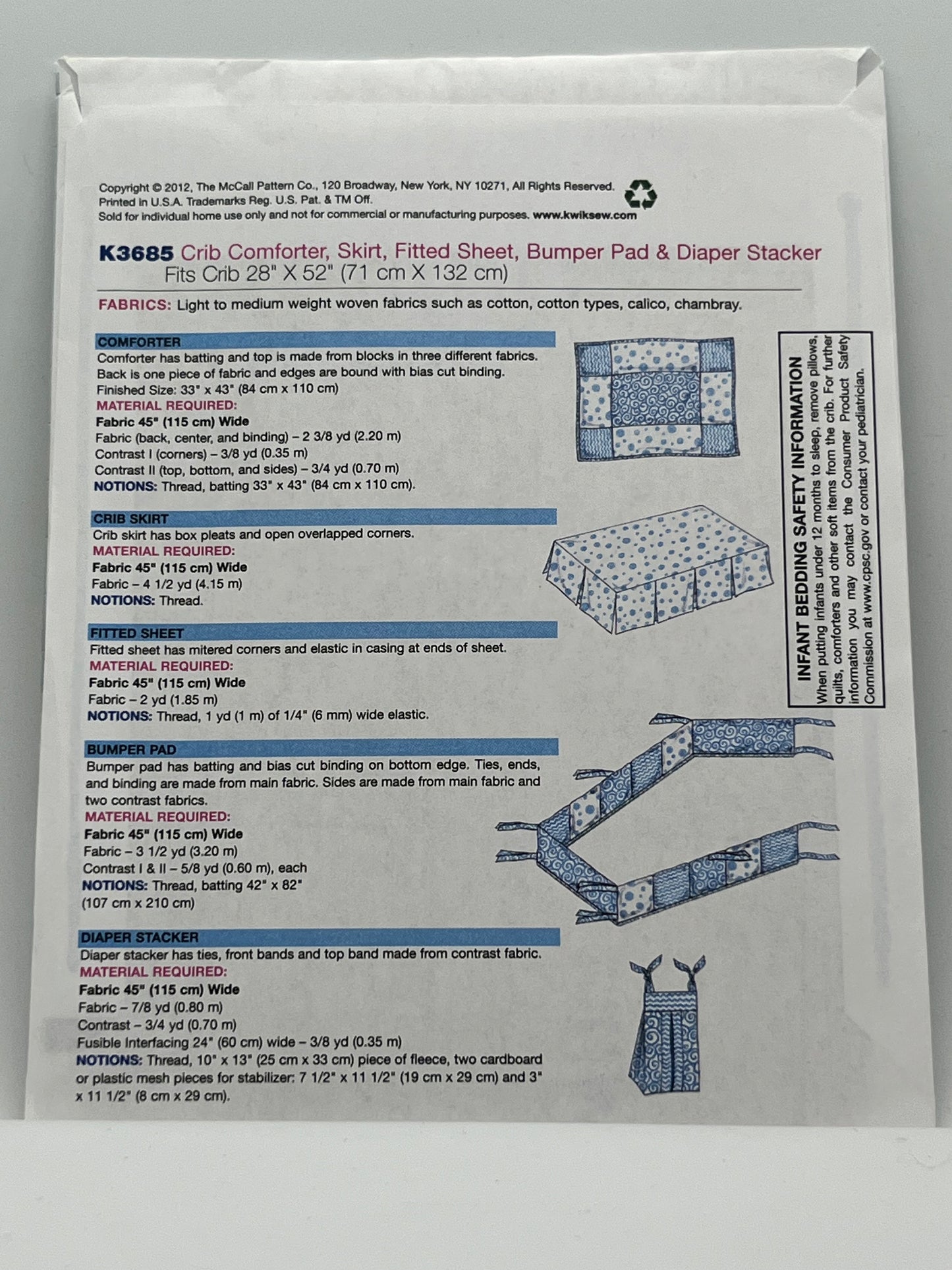 K3685 - Infant Crib Set