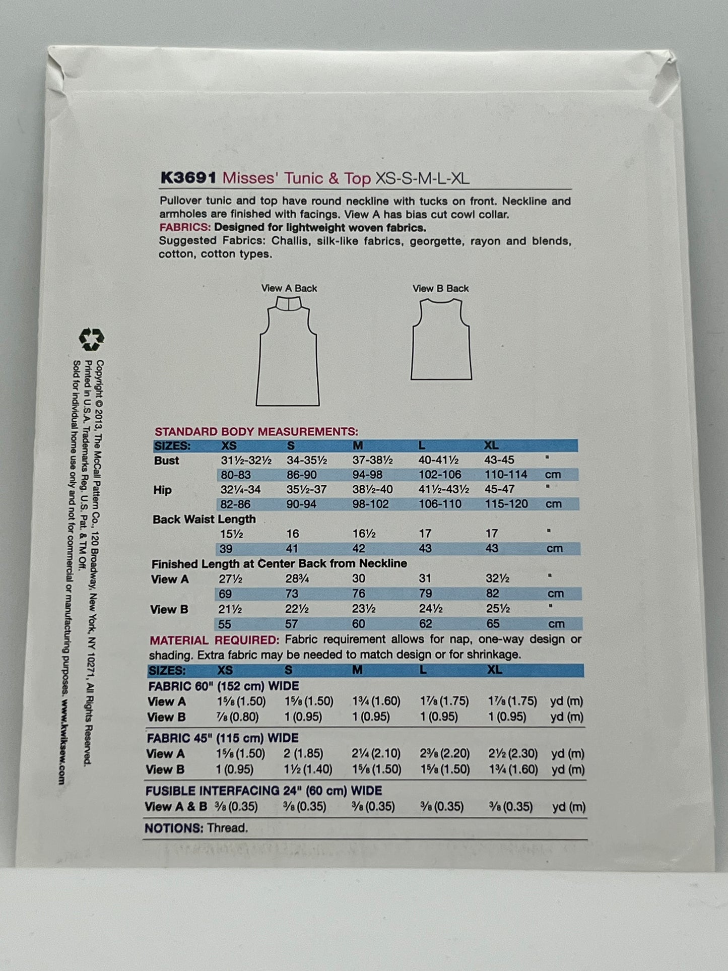K3691 - Tunic & Top