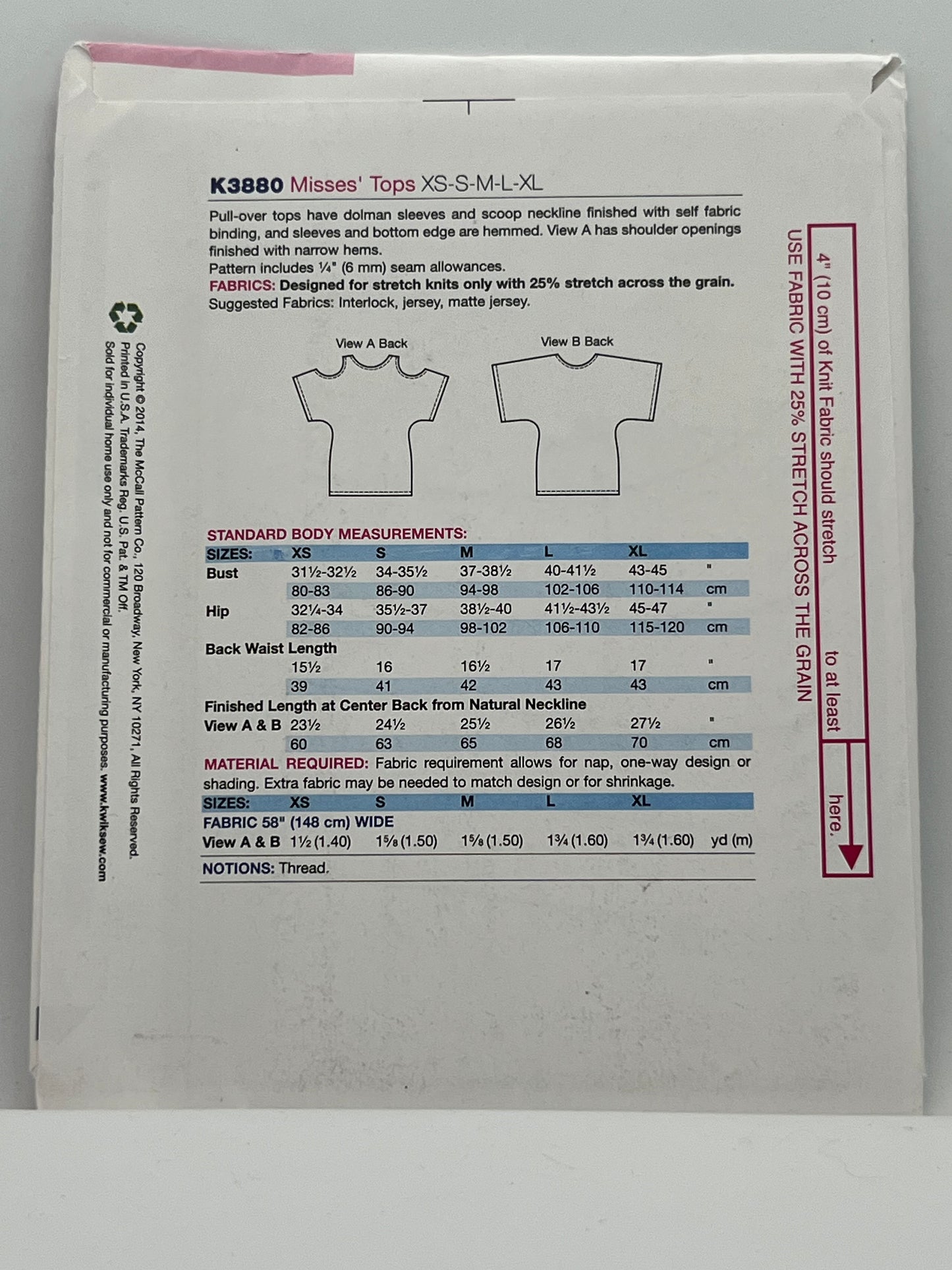 K3880 - Misses' Tops
