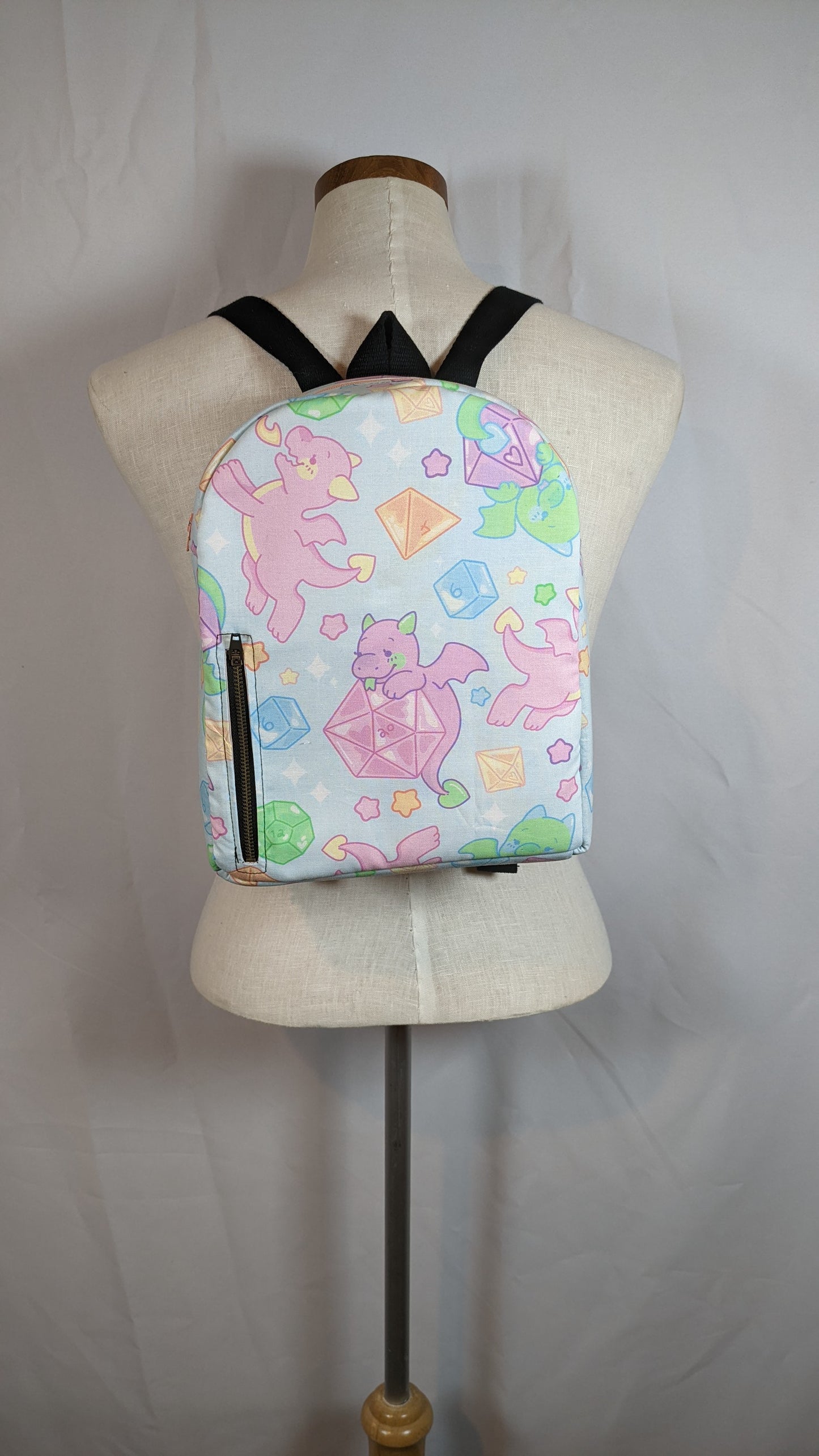 Mini Back Pack Dragon Dice Pastel