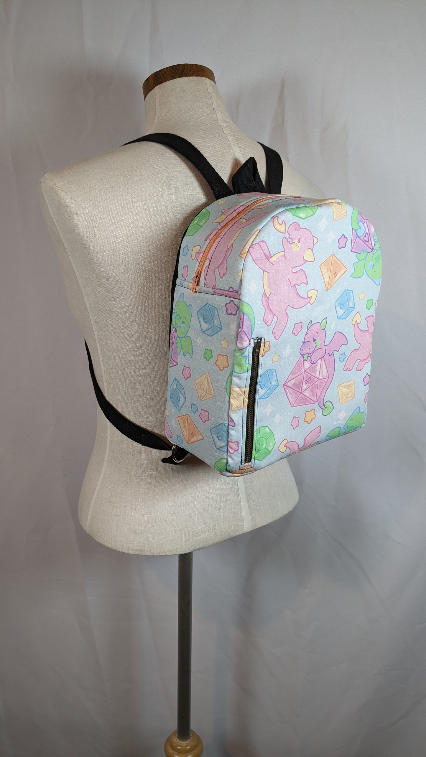 Mini Back Pack Dragon Dice Pastel