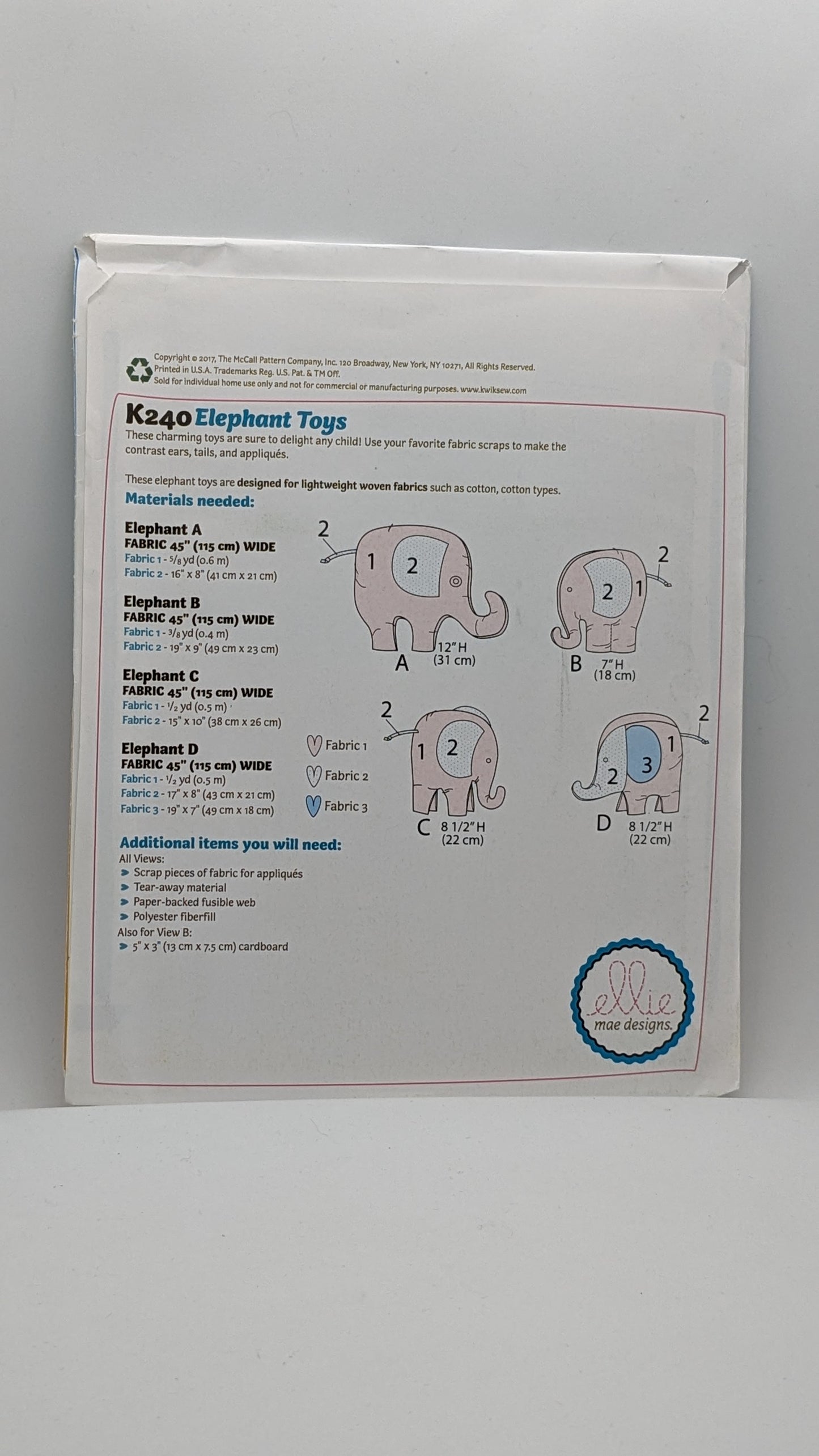 K0240 - Stuffed Elephant Toy