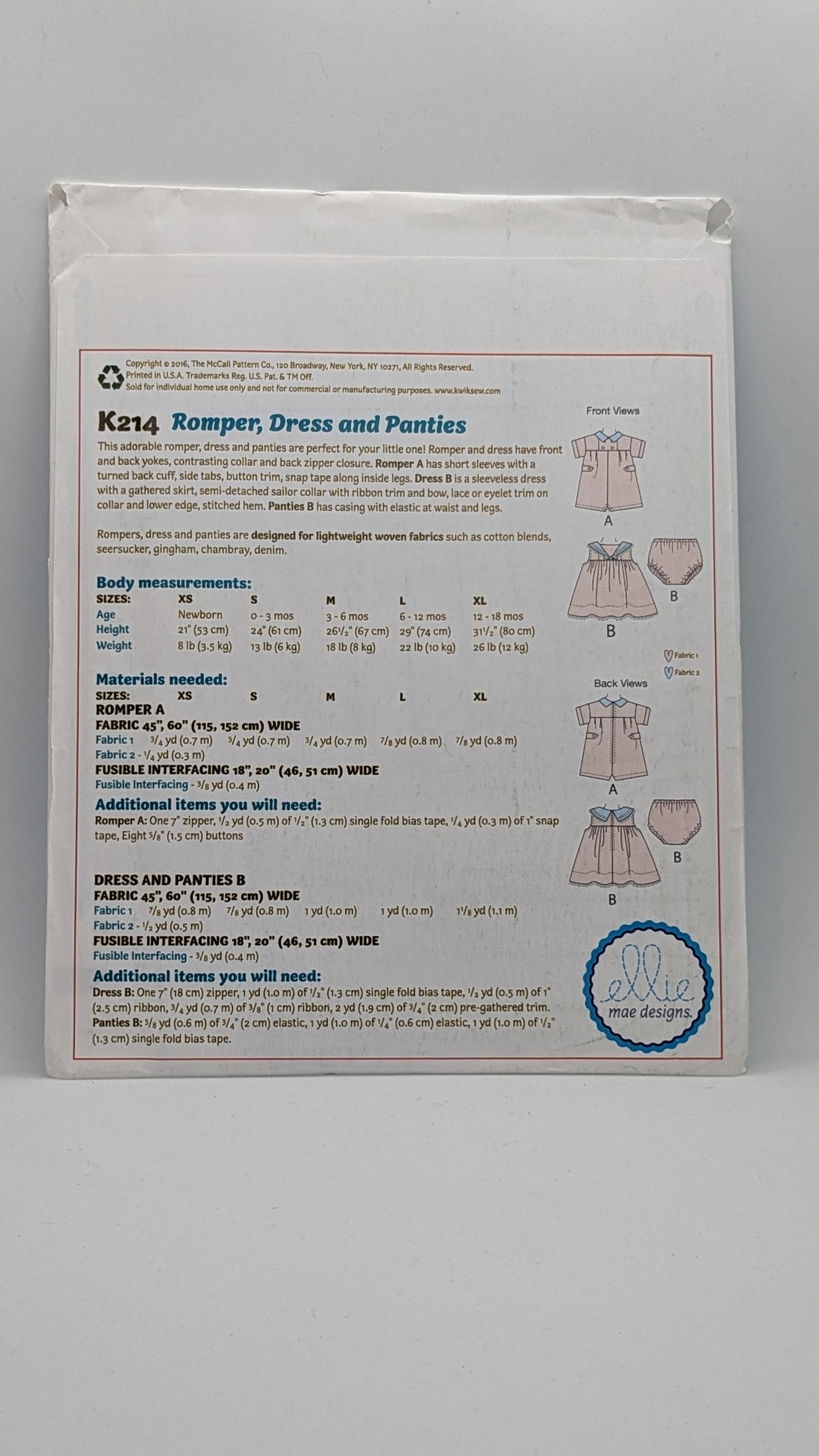 K0214 - Baby Romper & Sailor Dress Set