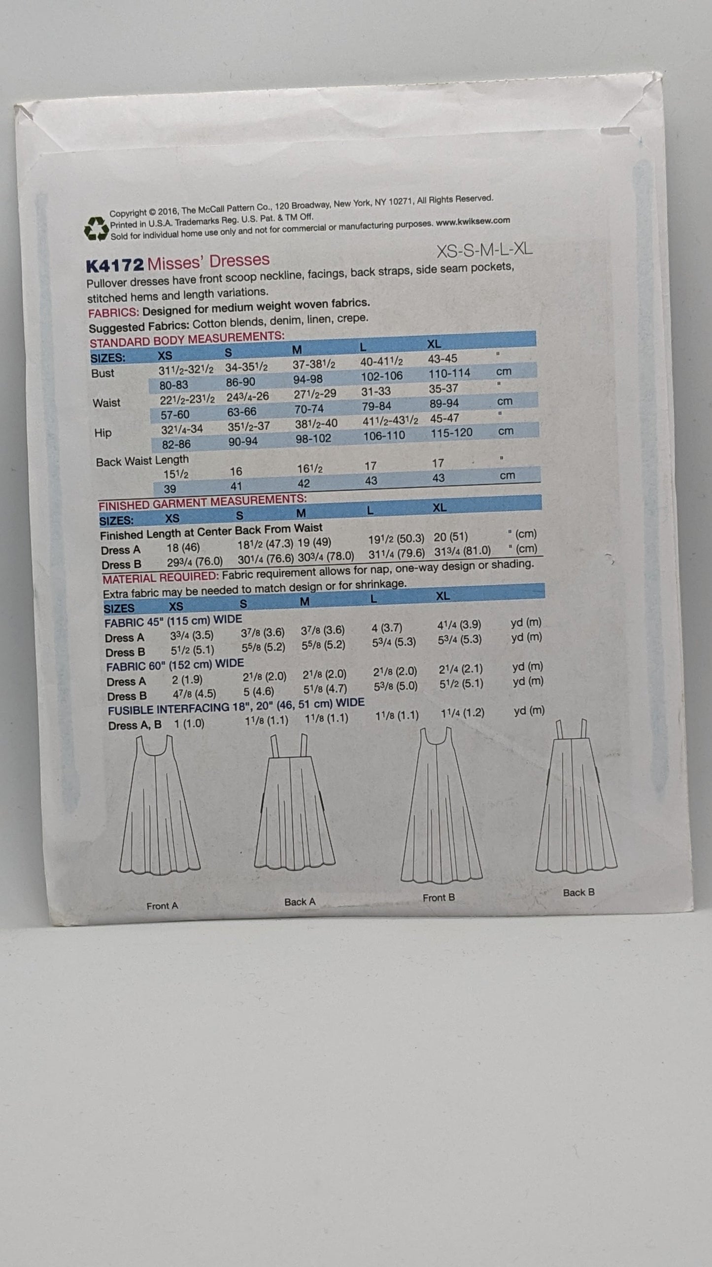 K4172 - Misses' Dress