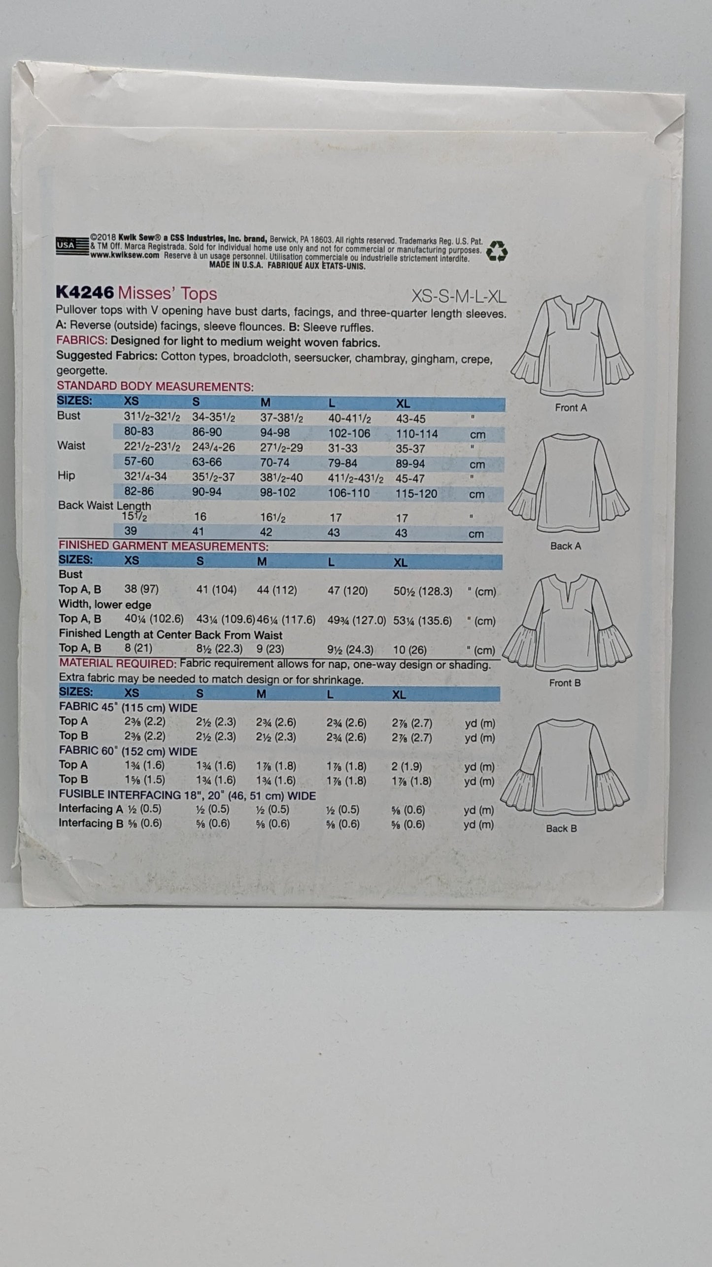 K4246 - Misses' Tops