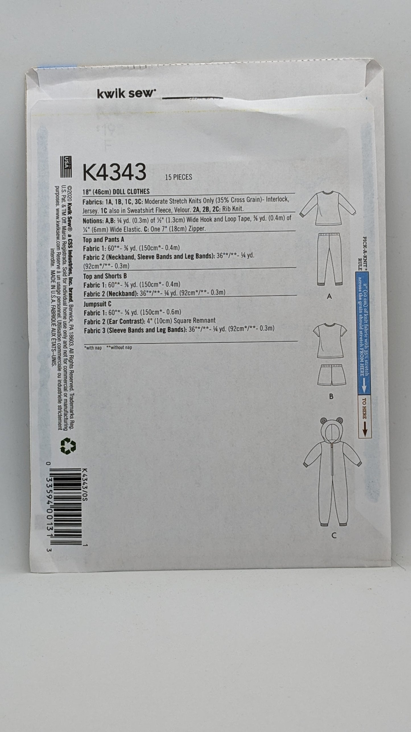 K4343 - Doll Clothing