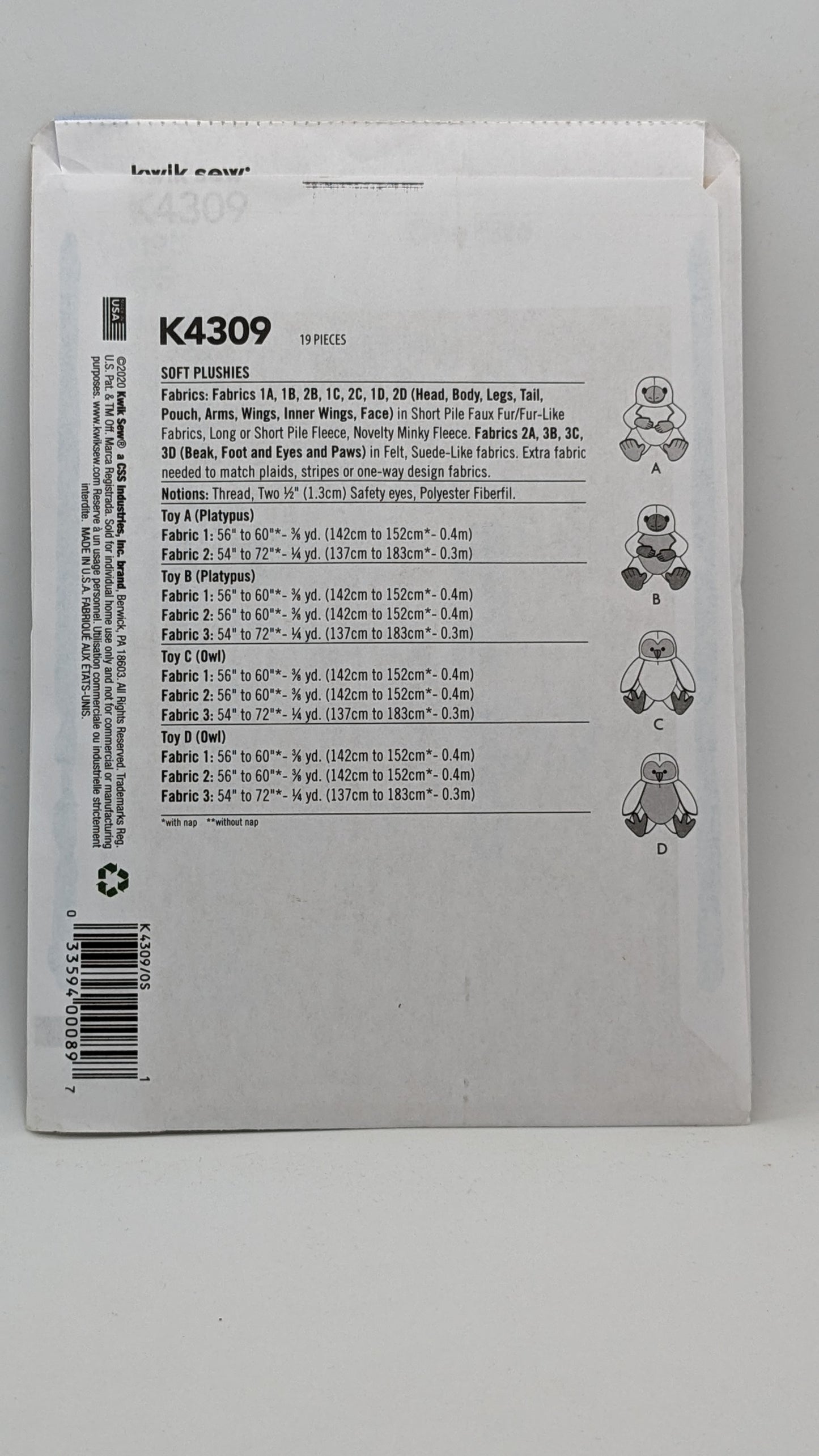 K4309 - Plush Animals