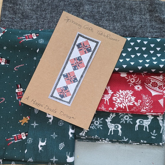 Spinning Gifts Table Runner - Maggie Doodle Design