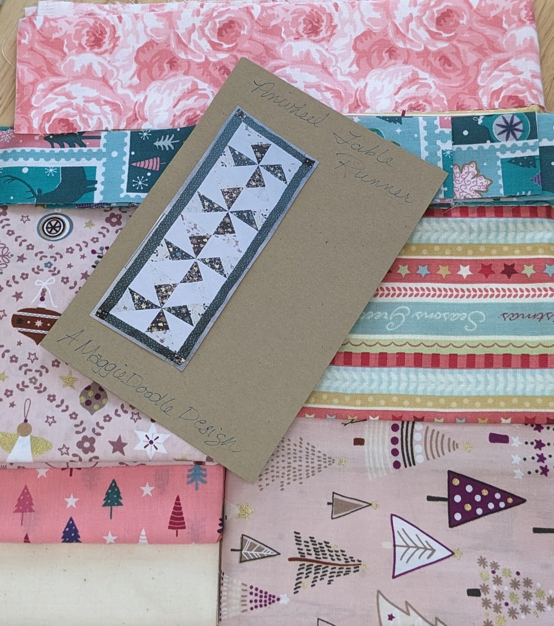 Pinwheel Table Runner - Maggie Doodle Design