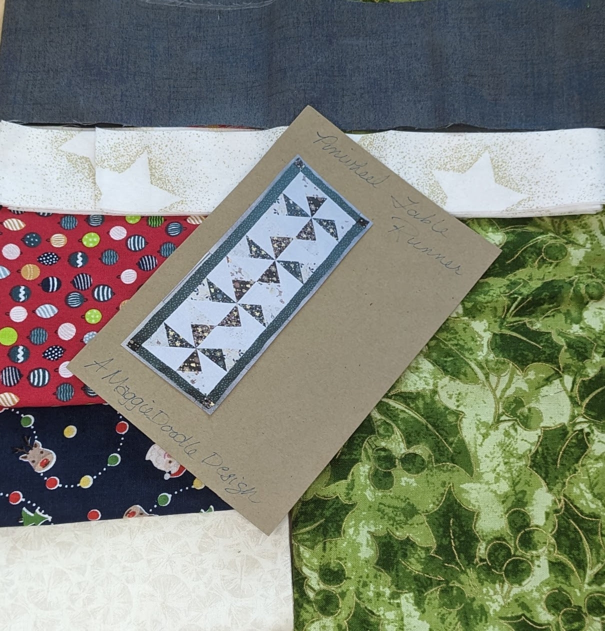 Pinwheel Table Runner - Maggie Doodle Design
