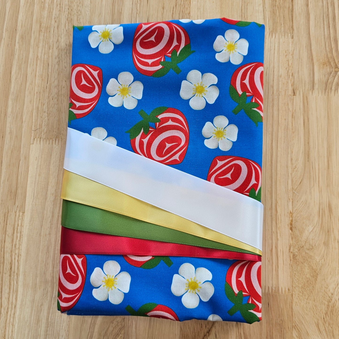 Ribbon skirt kits - Strawberries - Blue
