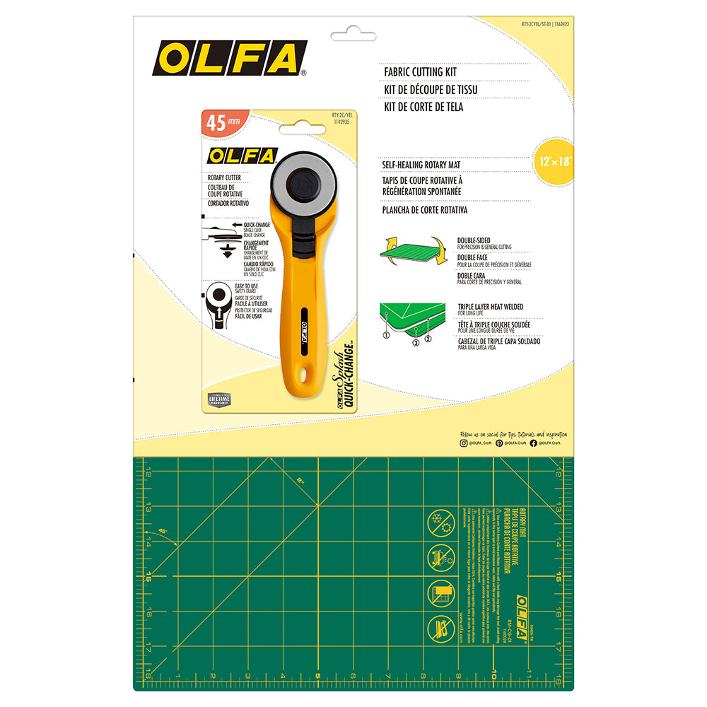 OLFA Kit - Rotary Cutter & Mat