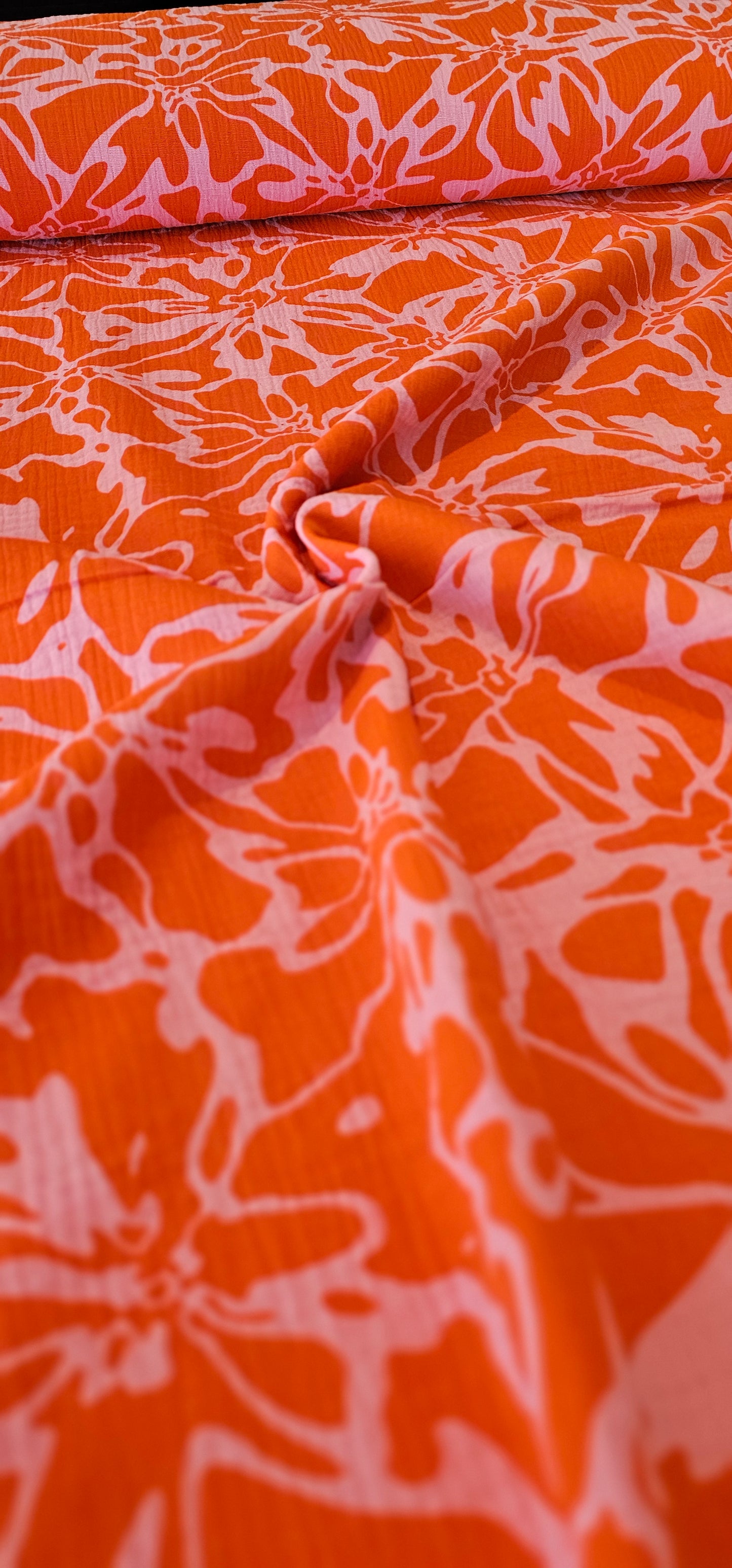 Hibiscus Cotton Gauze Orange