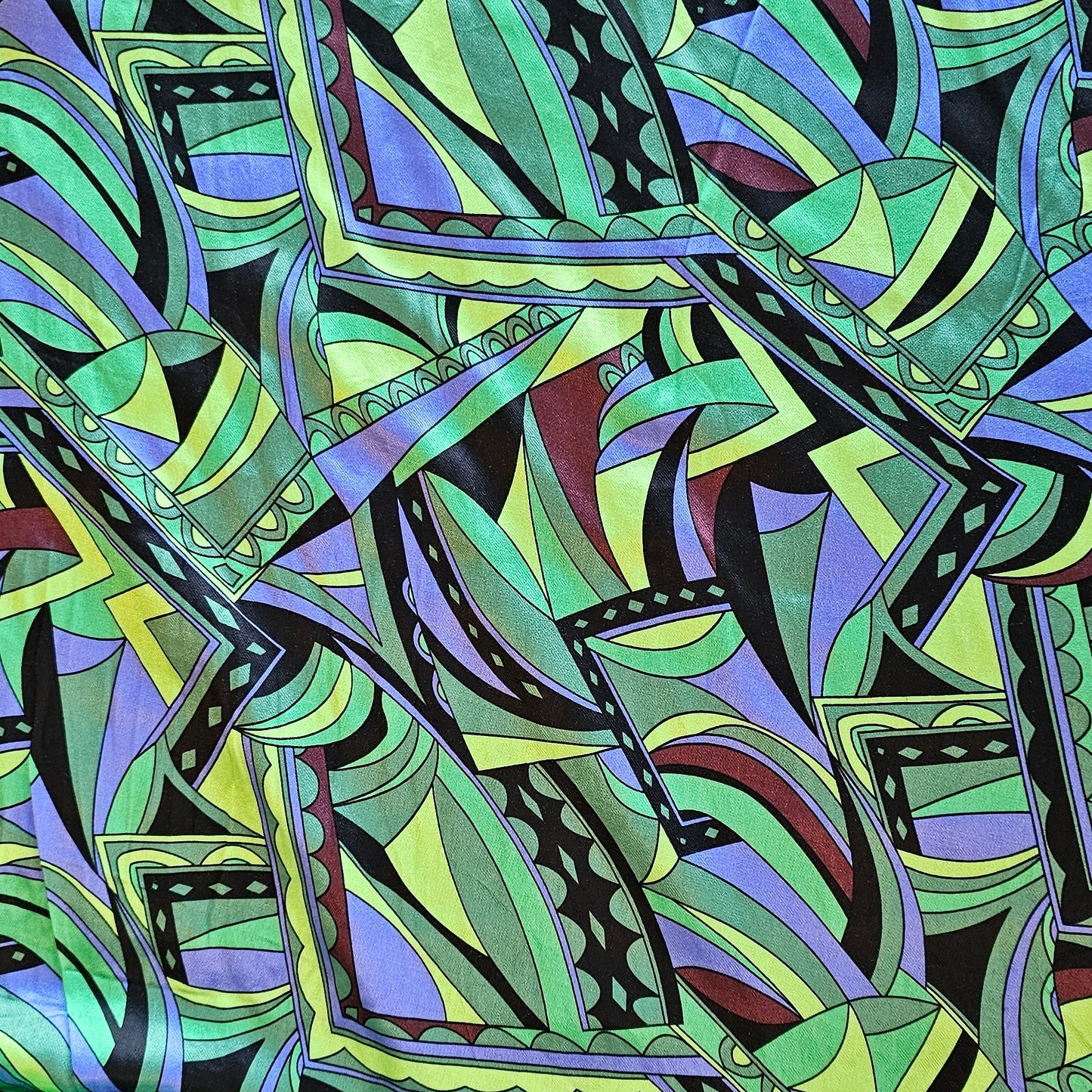 Retro Royal Viscose Satin - Green