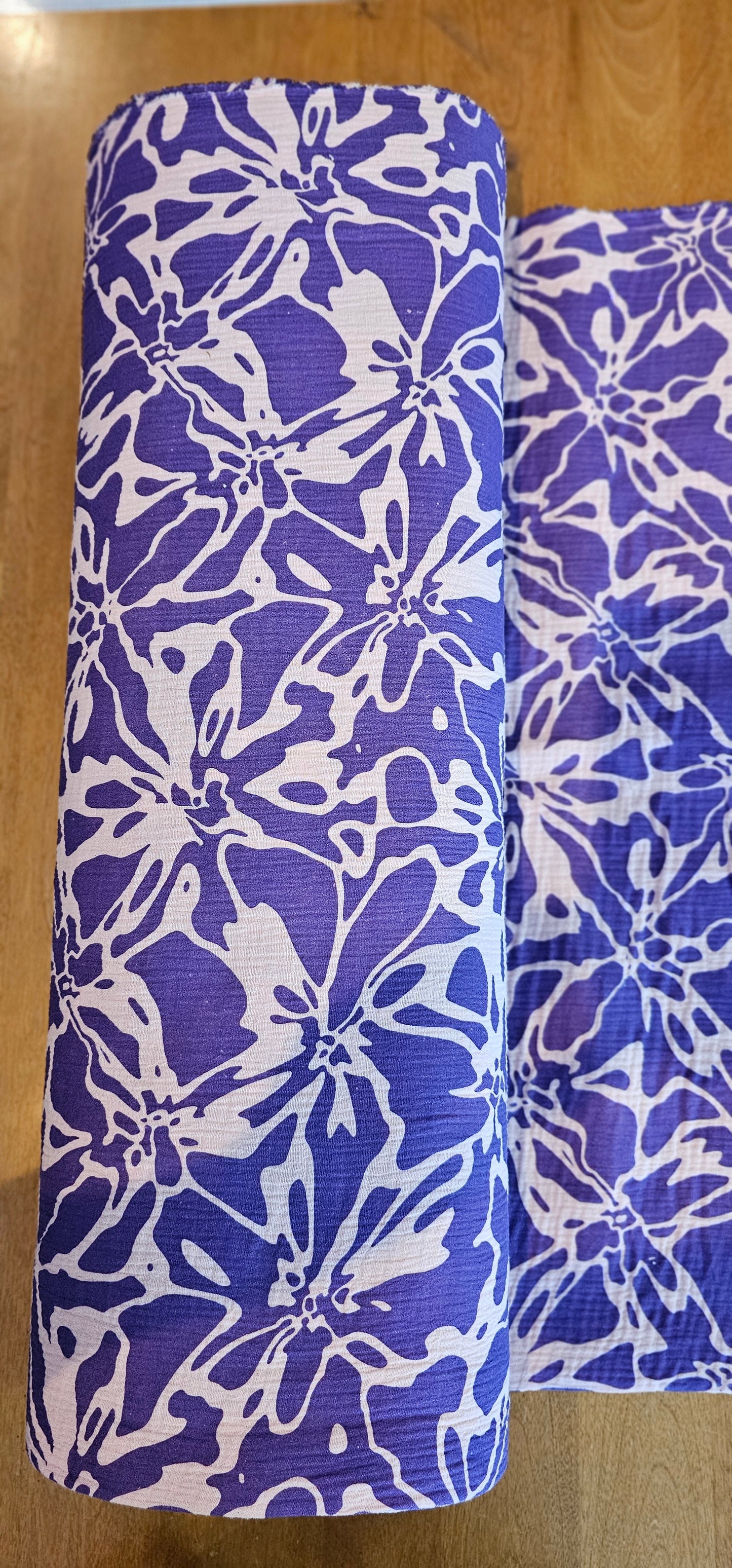 Hibiscus Cotton Gauze Purple