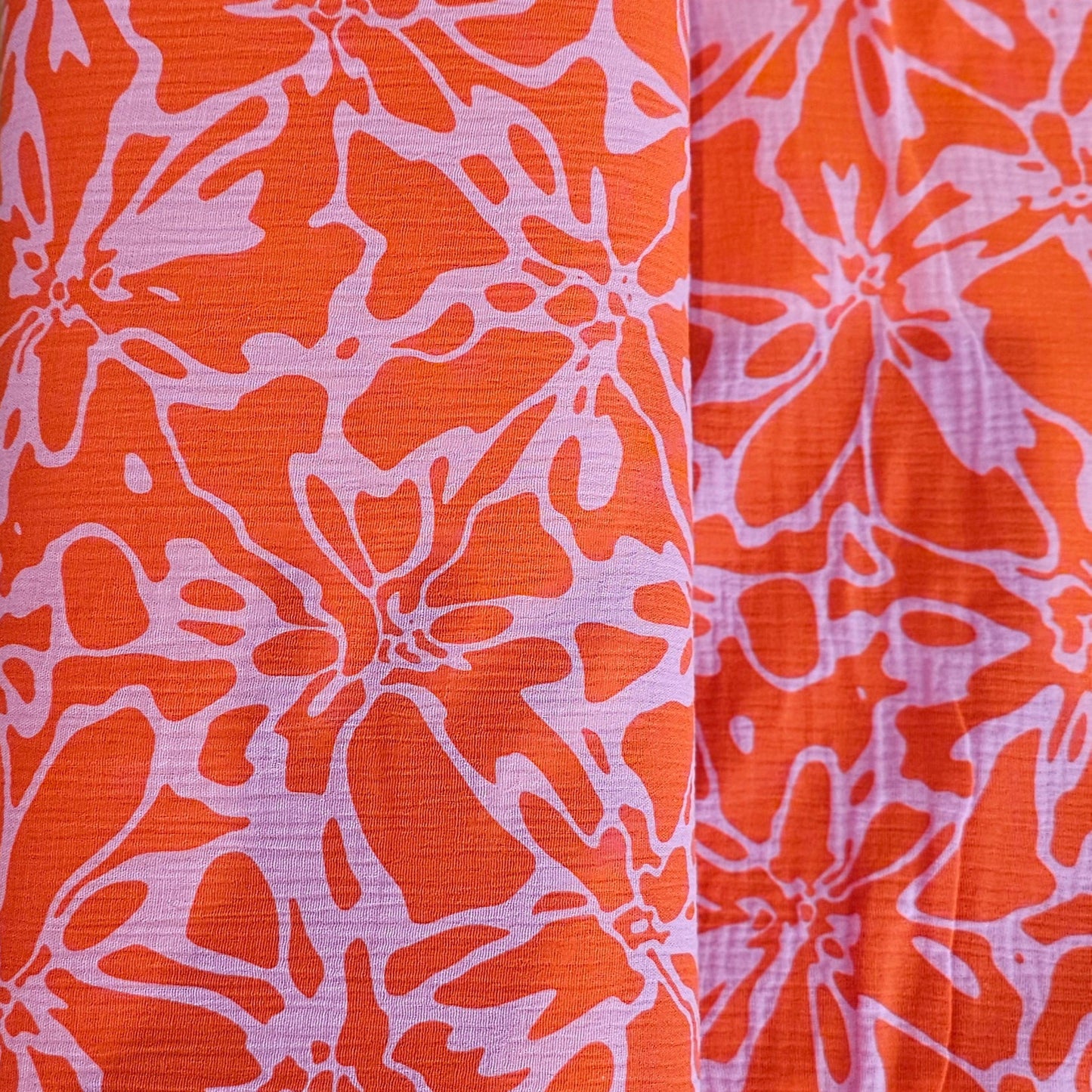 Hibiscus Cotton Gauze - Orange