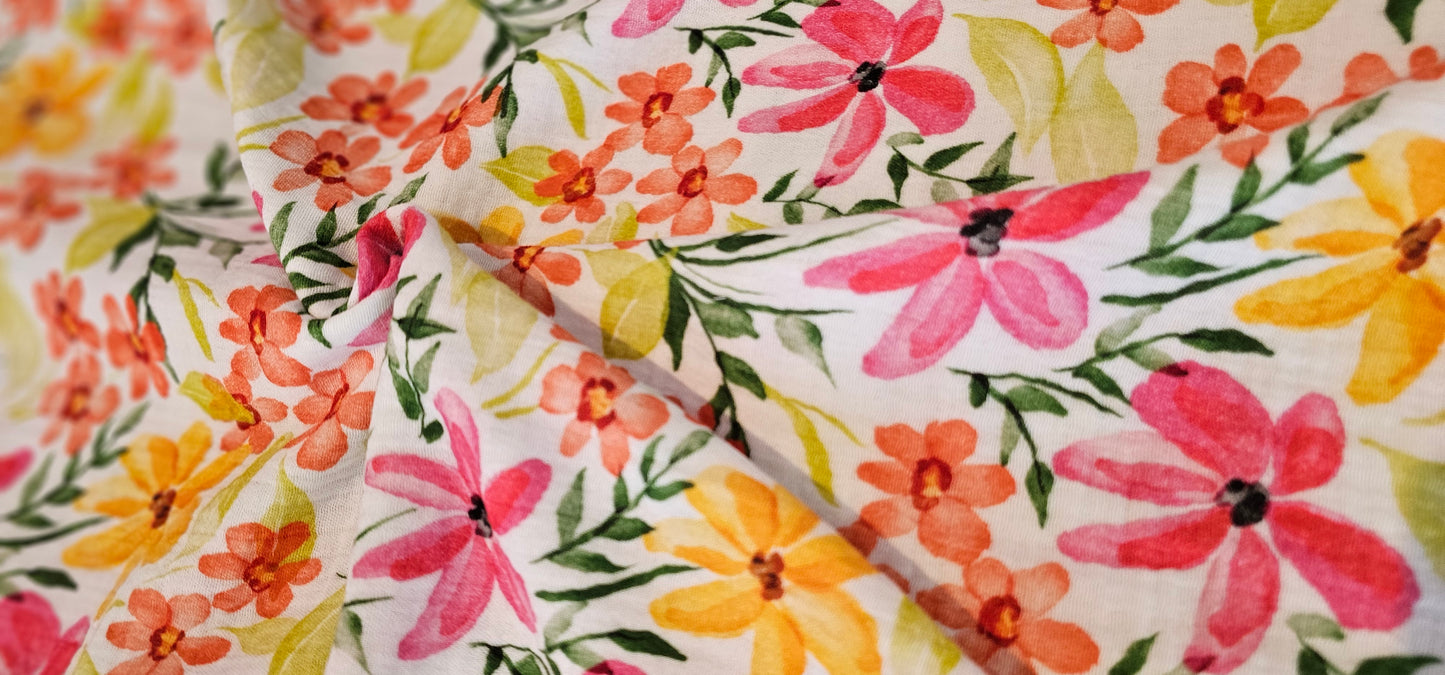 Garden Party Pink- Floral Gauze