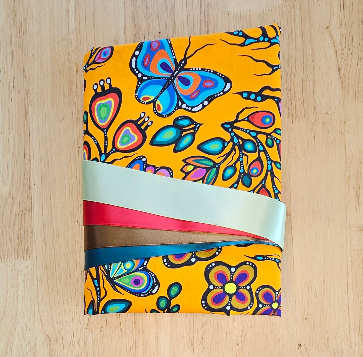 Ribbon Skirt Kits - Memengwa Floral Orange