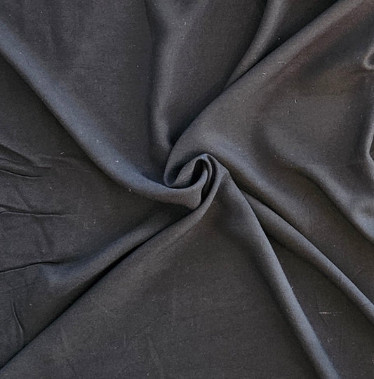 Vintage Rayon Challis - Black