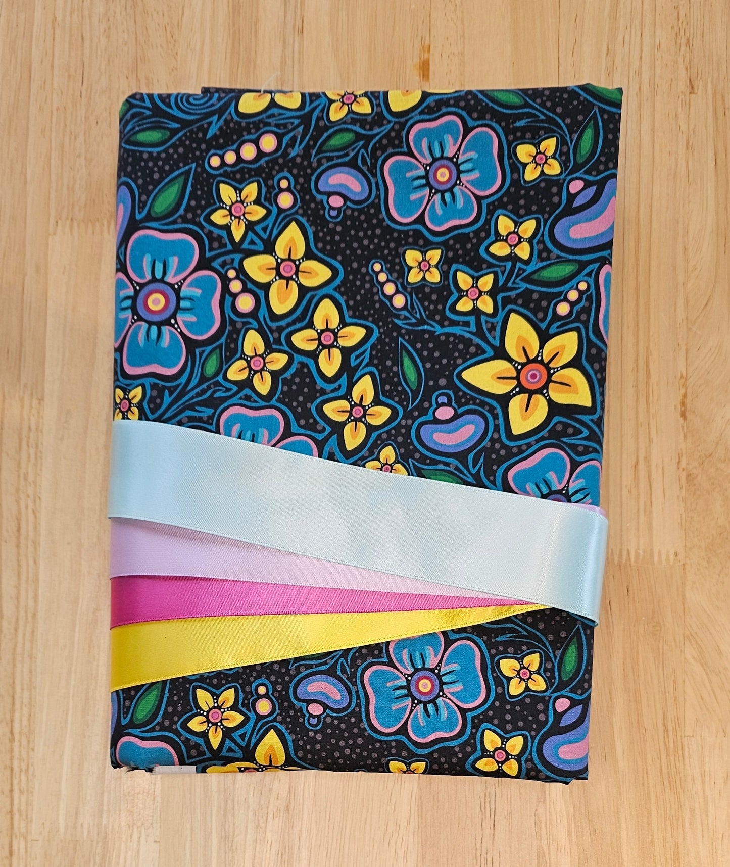 Ribbon Skirt Kits - Flowers - Charcoal