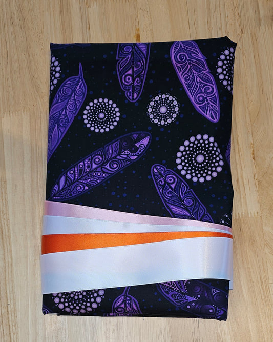 Ribbon Skirt Kits - Feathers - Purple