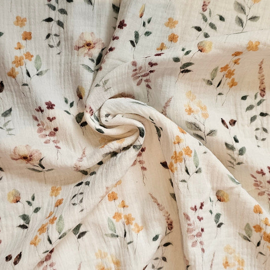 Wild Flower Garden Gauze - Tan