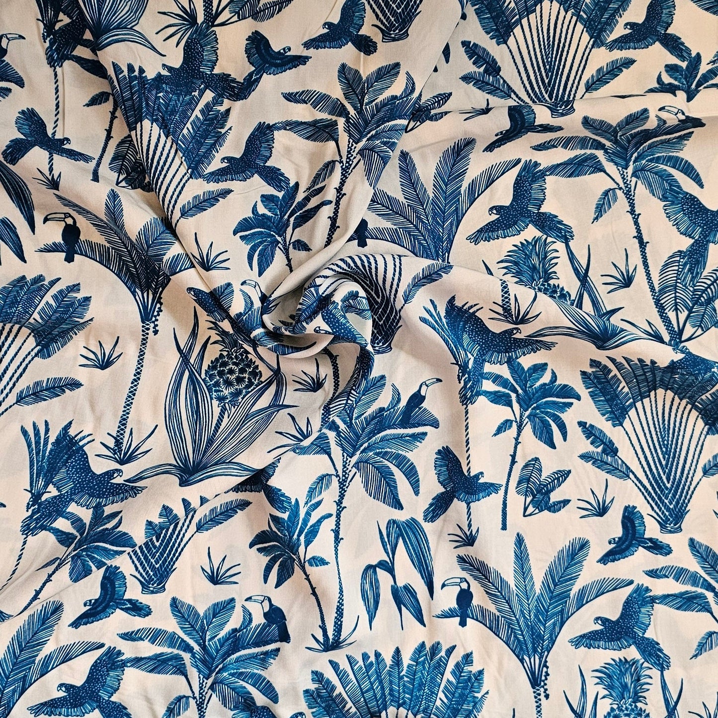 Paradise Birds - Ivory & Teal