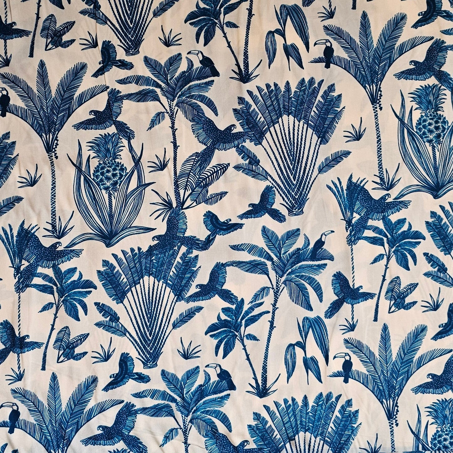 Paradise Birds - Ivory & Teal