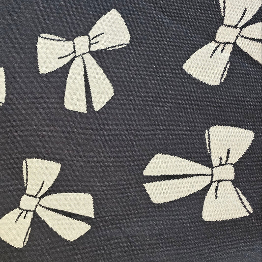 Heavy Jacquard Sweater Knit - Bows