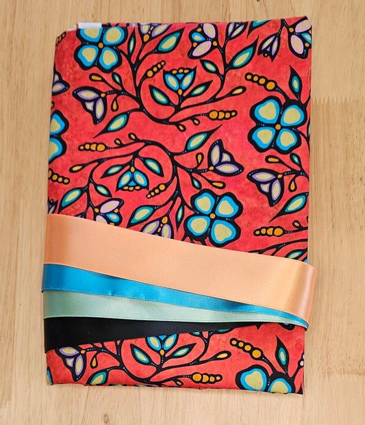 Ribbon Skirt Kits - Med. Floral - Red