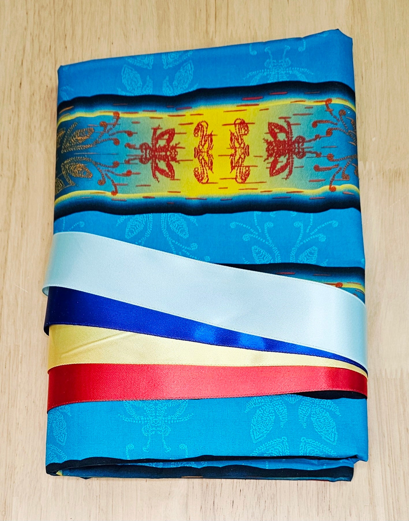 Ribbon Skirt Kits - Birch Bark Biting - Turq.