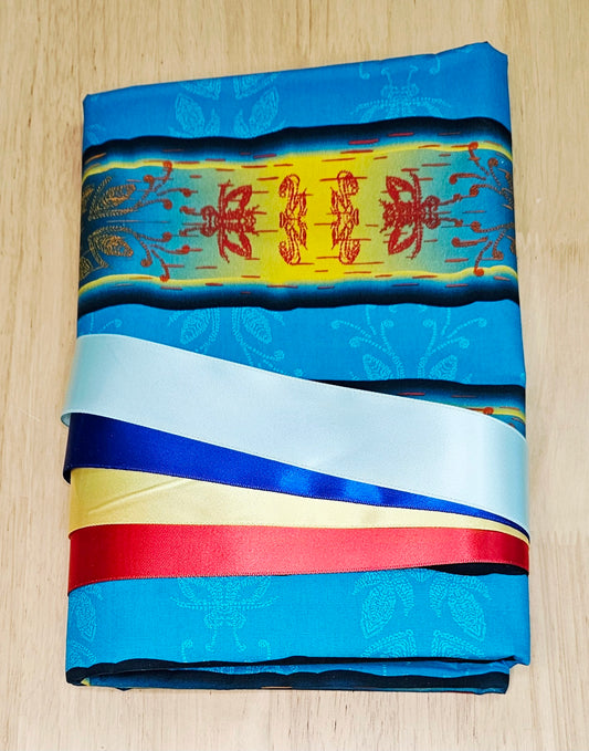 Ribbon Skirt Kits - Birch Bark Biting - Turq.