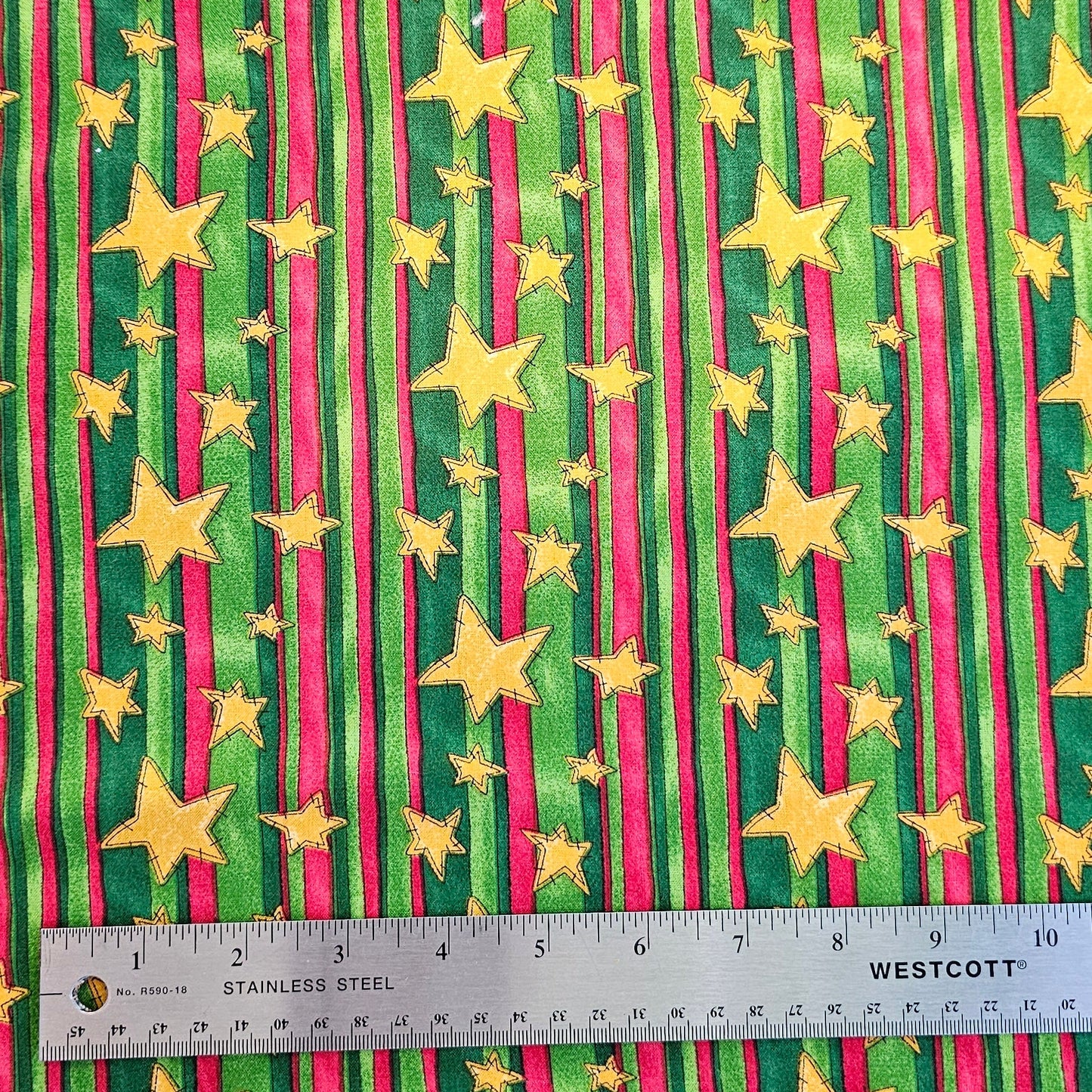 Vintage Stars Christmas Cotton - Roll End